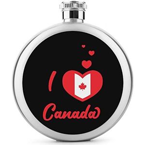I Love Canada Canada vlag roestvrij staal wijnfles voor mannen vrouwen fles draagbare drank fles voor bruiloft reizen