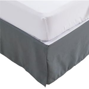 Bedrok bedrok beddengoed decoratie matte stof bedrok bed base cover (kleur: donker grijs, maat: 99 x 190)
