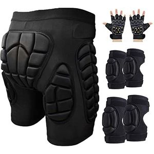 3D Gewatteerde Hip Beschermende Shorts Kinderen Heren Dames Butt Pad Shorts Gewatteerde Korte Broek For Ski Skiën Schaatsen Skateboarden Snowboard (Color : A1, Size : XXL)