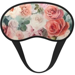 Zachte kleur bleek vervaagde mix van rozen slaap oogmasker voor vrouwen mannen zacht en comfortabel slaapmasker verduisterende slapende oogbedekking voor reizen yoga dutje ploegendienst werk