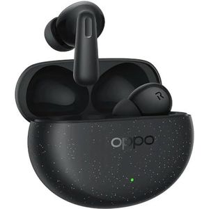 OPPO Enco Air4 Pro True Wireless oordopjes, Bluetooth 5.4 in-ear hoofdtelefoon stereo, hi-res audio, 44 uur afspeeltijd, 49 dB ruisonderdrukking, drievoudig microfoonsysteem, diepe bas, IP55, Black