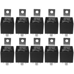 10 stuks 12 V 5-pins relaisschakelaar (30/40 amp) auto-relais 12 volt