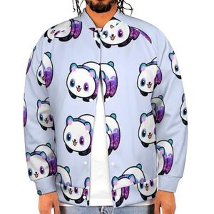 Leuke Panda Bears Pattern1 Grappige Mannen Baseball Jacket Gedrukt Jas Zachte Sweatshirt Voor Lente Herfst