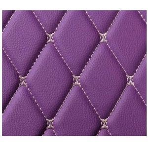 Kofferbakbeschermer PU-leren Kofferbakmatten Voor Citroën Voor C6 2017-2019 Interieurdetails Auto-accessoires Tapijt Alle Modellen Auto Kofferbakmatten(Paars)