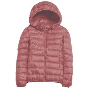 Niiyyjj Vrouwen Ultralight Dunne Slanke Donsjack Witte Eendendons Hooded Jassen Bovenkleding Vrouwelijke Jas, Rood-1, XL