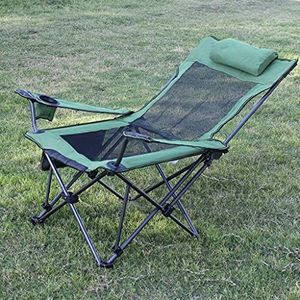 Outdoor terrasstoelen ligstoel campingstoel draagbaar opvouwbaar lichtgewicht met zijzak fauteuil stoel voor buiten reizen strand vis nodig (kleur: grün, maat: stijl 2)