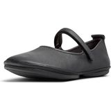 Ballerina's - Effen - Leer - Velcro Sluiting - Platte Hak