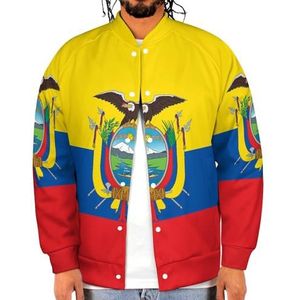 Ecuador Vlag Grappige Mannen Baseball Jacket Gedrukt Jas Zachte Sweatshirt Voor Lente Herfst