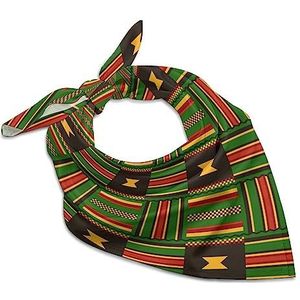 Kente Doek Tribal Print Vrouwen Vierkante Zijde Gevoel Sjaal Neckerchief Bandana Hoofdsjaals Zonnebrandcrème Sjaal Wrap 45,7 cm x 45,7 cm