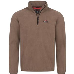 Höhenhorn Skyja fleece trui voor heren, herfst, winter, microfleece, sweatshirt met halve ritssluiting, bruin, M