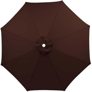 Patio Paraplu Luifel Top Cover Vervangende Doek Draagbaar Polyester Tuin Parasol Luifel Cover for Strand Gazon Tuin, 2,7 m 8 Ribben/866 ( Color : Coffee Color , Size : 300cm 8 Ribs )