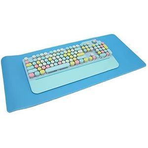Gaming-Toetsenbord, Bedraad of Draadloos Ronde Toetsen Kleurrijk Draadloos Toetsenbord met Achtergrondverlichting Blauwe Schakelaar met Polssteun voor Tablet (blauw)