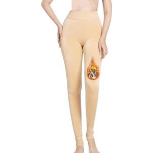 Aventy Thermische winter legging van dik, elastisch velours met fleece voering Hoge taille, Vlees, One size