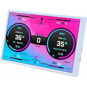 VSDISPLAY 8 Pouces 1280x800 IPS LCD Moniteur pour AIDA64 DIY CPU GPU Température Écran d'ordinateur