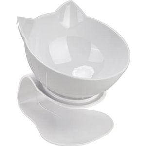 Voerbak voor huisdieren Non-slip Cat Bowls Double Dog Bowls Met Opgeheven Stand Pet Food Drinkers waterbakken Katten Honden Voeders Pet Products Cat Bowls Voerbakken voor huisdieren (Size : White)