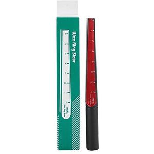 Wax Ring Sizer Plastic Zwart + Rode Vinger Stick Liniaal, voor het vergroten van de gatdiameter van Wax Ring modellen