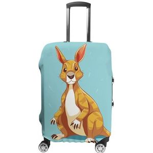 KLWQR Grappige Cartoon Kangoeroe Zoo Bagage Cover Stofdicht Reizen Koffer Cover Elastische Koffer Protector Bagage Mouwen Fit 45-32 Inch Bagage,, Stijl, XL