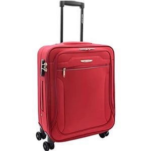 4 wielen koffers ultra lichtgewicht zachte bagage uitbreidbaar cijfer slot reizen zakken floaty, Rood, Small Cabin Size, Koffer