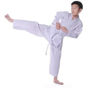 Karate vechtsportkleding Unisex Judo Gi Karate Taekwondo Uniform Wit 100-190cm(190cm)