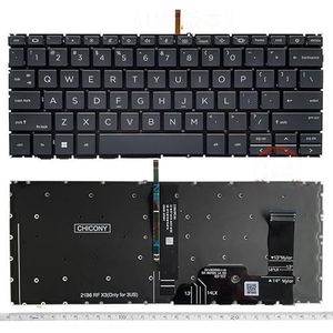 Zwarte kleur VS Achtergrondverlichting Achtergrondverlichting/geen achtergrondverlichting voor HP Elite x360 830 G9 G10 G11/840 G11/845 G11 2-in-1(Backlight)