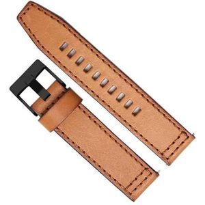 dayeer Retro Quick Release lederen horlogeband voor Fossil JR1354|1487|1424 horlogeband (Color : Brown Black Clasp, Size : 22mm)