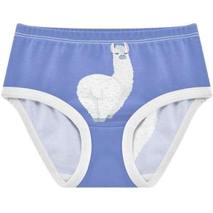 YOUJUNER Meisjesondergoed grappige lama alpaca print peuter onderbroek katoenen broek kleine meisjes slips comfort kinderen onderbroek, Meerkleurig, 4 jaar