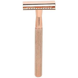 Veiligheidsbaardmestrimmer, Wasbare Handmatige Baardmestrimmer, Antislip, Herbruikbaar, Draagbaar voor Schoonheidssalon (Rosé goud)