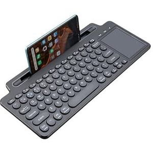 Draadloos bluetooth-toetsenbord met touchpad-nummer, 2,4 G, draadloos toetsenbord, muis, kaartsleuf, numeriek toetsenbord voor iOS/Android, laptop, pc, tv-box (met touchpad)