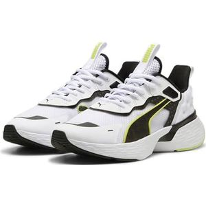 PUMA Softride Sway hardloopschoen 42.5 White Black Lime Pow Green