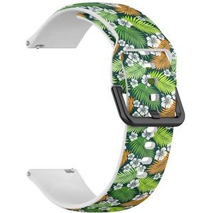 Compatibel met Fossil Women's Gen 5E 42mm / Gen 6 42 mm, Fossil Venture Gen 4 HR/Gen 3 Vrouwen Mannen, 18 mm (Camouflage Hawaiiaans) 18 mm zachte siliconen sportband armband, Siliconen, Geen edelsteen