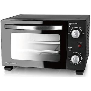 Melchioni Family DEVIL 11 Elektrische oven met een inhoud van 11 liter, instelbare temperatuur tot 230 °C, timer 30 minuten, kleur: zwart