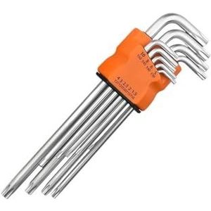 BLacOh Set van 9 stuks Torx stersleutels set set inbussleutel zeshoek zeskantsleutel sleutels set dubbel uiteinde L type ster schroevendraaier handgereedschap handgereedschap handgereedschap (Torx L)
