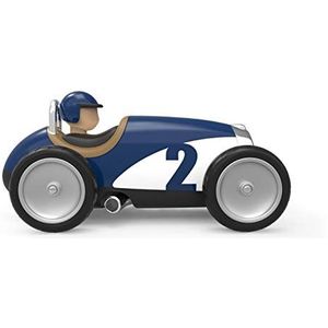 Baghera | Mini Toys Cars | Racing Car Blue | Retro Ride On Car | Duurzaam ABS Plastic | Voor kinderen van 12 maanden en ouder | Een ideaal babyshower of verjaardagscadeau