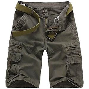 Youthful flying Heren Cargo Shorts Katoen Combat Shorts met Multi Zakken Ademende Tactische Shorts Zomer Casual Werk Shorts Wandelen Shorts (Maat: 40W, Kleur: Grijs)