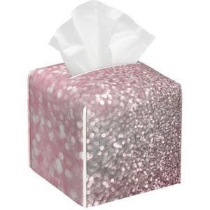 Rose Goud Roze Sparkle, Tissue Box Cover Tissue Box Houder Tissue Dispenser Tissue Houder