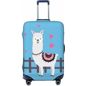 UNIOND Leuke Alpaca's Gedrukt Bagage Cover Elastische Reizen Koffer Cover Protector Fit 18-32 Inch Bagage, Zwart, S