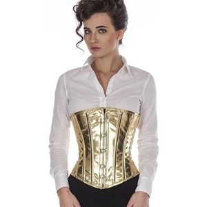 Lak corset goud glitter onderborst Korset puG5