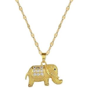 316L roestvrij staal olifant hanger ketting voor vrouwen meisje nieuwe trend nek ketting choker sieraden cadeau partij collier