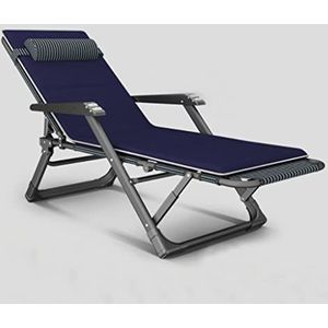 GEIRONV Tuin ligstoelen, strand zwembad buiten terras camping opvouwbare verstelbare ligstoel stoel stalen voeten met kussen zonnebank Fauteuils