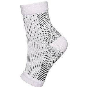 2 Paar Enkelcompressiesokken. Enkelkousen Voor Vrouwen En Mannen, Enkelbrace Compressiesokken, Kalmerende Sokken Voor Neuropathiepijn(2pair white,L/XL)