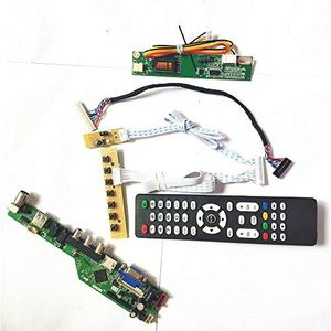 Voor B141PW01 V3 V4 LVDS 1CCFL 30Pin HDMI VGA USB AV RF T.V53 drive card board toetsenbord+Remote+Inverter LCD panel monitor DIY kit (B141PW01 V3)