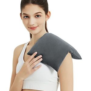 Verwarmingskussen voor de magnetron met wasbare hoes, 8 x 12 cm, multifunctioneel magnetronverwarmingskussen voor nek en schouders, vochtige warmte zitzak, warm kompres voor knie, spieren, gewrichten,