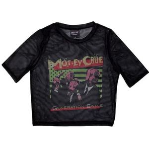 Motley Crue Generation Swine Mesh Crop Top Shirt L