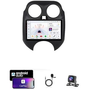 Android 13 Dubbel Din Auto Stereo Touchscreen Auto Stereo Voor Nissan Mirca March 2011-2013 Met Bluetooth GPS Navigatie WiFi FM Radio USB/SWC/Plug en Play Ondersteuning Carplay&Android Auto(4 Core Wif