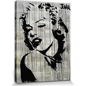 1art1 Marilyn Monroe Poster Kunstdruk Op Canvas Icon, Loui Jover Muurschildering Print XXL Op Brancard | Afbeelding Affiche 40x30 cm