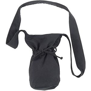 HEMAD Middeleeuwse schoudertas katoen/linnen look - middeleeuwse kleding - S Zwart