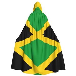 WURTON Jamaica Vlag Print Hooded Mantel Unisex Volwassen Mantel Halloween Kerst Hooded Cape Voor Vrouwen Mannen