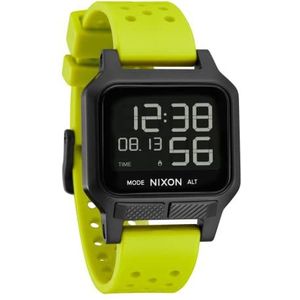 NIXON Heat A1320 - Digitaal horloge voor mannen en vrouwen - 100M waterbestendig trainings- en hardloophorloge - ultradunne lichtgewicht sporthorloges voor heren - aangepast 38 mm LCD-scherm, 20 mm