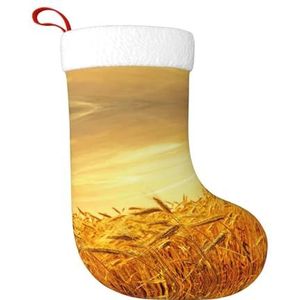 Kfjghhl Tarweveld Grote Xmas Kous Sneeuwpop Gedrukt Patroon Sokken Kerst Opknoping Tassen Home Decoraties