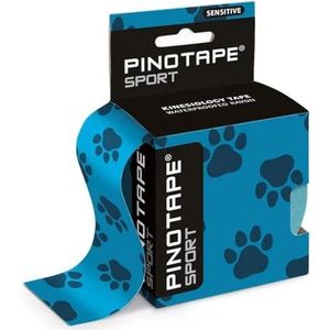 Pinotape Sport Sensitive Tape Paw (foto), 5 cm x 5 m, waterdichte kinesiotape, voor de gevoelige huid, latexvrij, sterke hechting